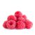 pile of fresh ripe raspberry fruits isolated on white background